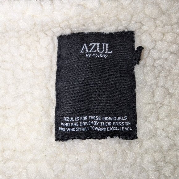 Azul by Moussy Women's Military Style Cotton Jacket with Sherpa Lining Size S - Picture 3 of 4